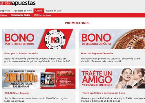 marca apuestas casino promociones