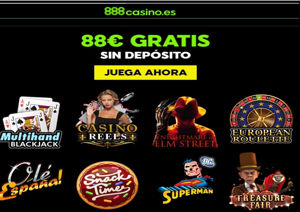 88 euros por registro sin depósito en Casino 888