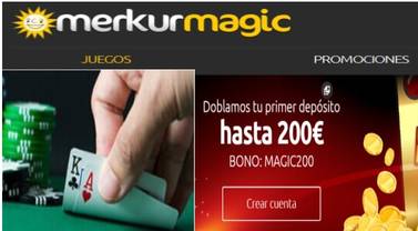 200 euros adicionales en Merkurmagic por primer depósito